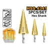 Kép 2/2 - INGCO Lépcsős fúró készlet 3 részes 4-32 mm HSS