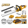 Kép 2/2 - INGCO Akkus sövényvágó 460 mm 20 V (1 x 2,0 Ah akku + töltő)