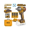 Kép 2/2 - INGCO Akkus ütvecsavarozó 1/2" 400 Nm szénkefe nélküli 20 V (2 x 2,0 Ah akku + töltő)