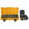 Kép 1/2 - INGCO Gépi hosszú dugókulcs készlet 10 részes 1/2" 10-24 mm CrMo