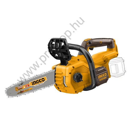 INGCO Akkus láncfűrész 300 mm szénkefe nélküli 20 V (2 x 4,0 Ah akku + töltő)