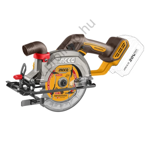 INGCO Akkus körfűrész 140 mm szénkefe nélküli 20 V (akku és töltő nélkül)
