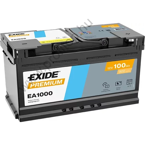 EXIDE Premium 100Ah 900A  jobb+ EA1000 akkumulátor