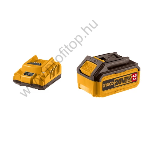 INGCO Akkumulátor és töltő szett 20 V (1 x 4,0 Ah akku + 2,0 A töltő)