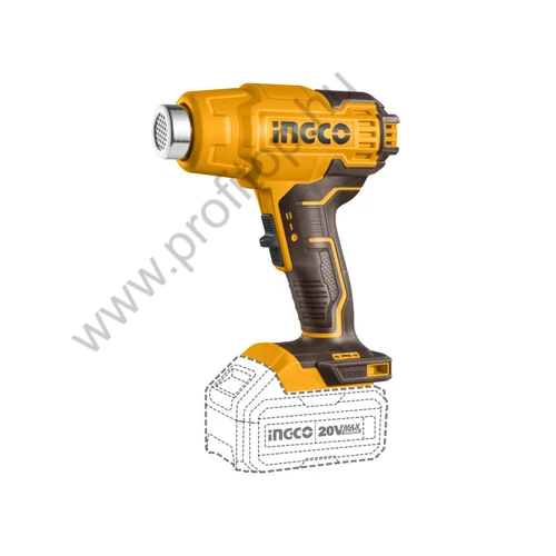 INGCO Akkus hőlégfúvó 550°C 20 V (1 x 4,0 Ah akku + töltő)