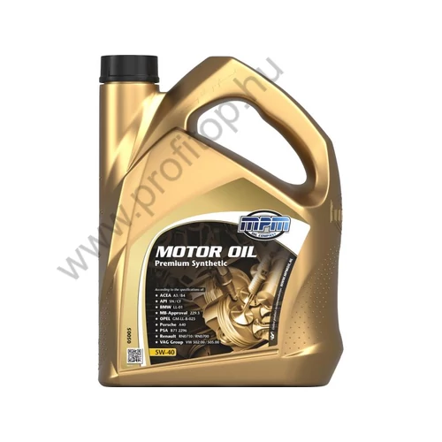 MPM Premium Synthetic 5W-40 5L 05005 motorolaj